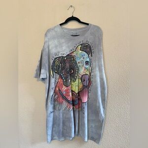 The Mountain Dean Russo “A dog is the only” Abstract Pop Art 100% Cotton 2XL